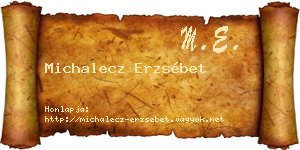Michalecz Erzsébet névjegykártya